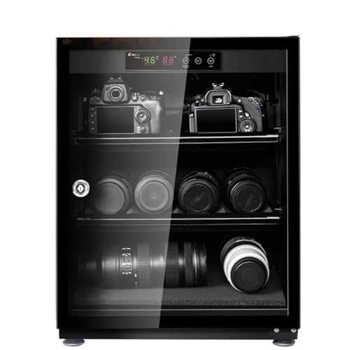 JJoias Electronic Drying Cabinet (70L), Digital Control Dehumidify Dry Cabinet Box Storage for Camera & Lens Equipment Storage
