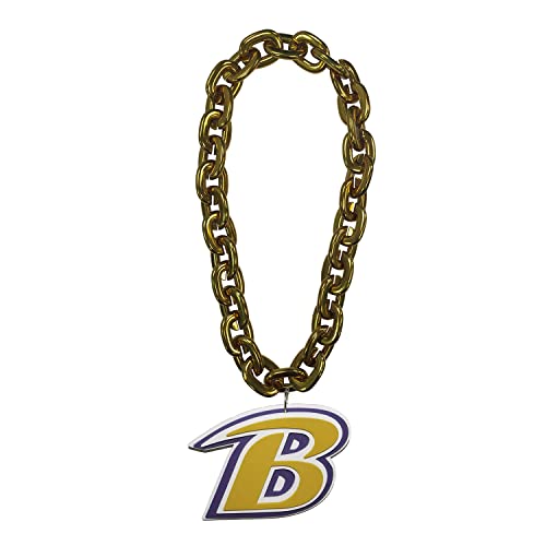Aminco NFL Baltimore Ravens Team Fan Chain, Gold