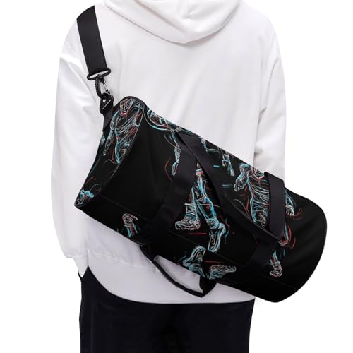 Sac week-end cylindrique de 45cm avec ouverture zippée large