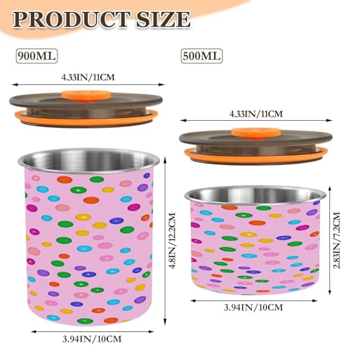 Contenedor hermético para café con vacío 17oz acero inox miniatura 3