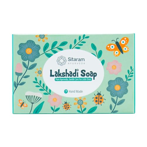 Image of Sitaram Ayurveda Lakshadi Soap | Handmade Ayurvedic Bathing Bar with Lakshadi Kera Thailam | Supports Tan Care, Skin Nourishment & Gentle Cleansing | Sulphate & Paraben Free | 75 g