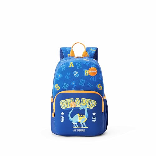 Image of American Tourister Wiggle | 26 Ltrs | 2 Compartments | Bottle Pocket | Ergonomic Padded Back Panel & Shoulder Straps | Kids Backpack | 1 Year International Warranty | Champ Blue