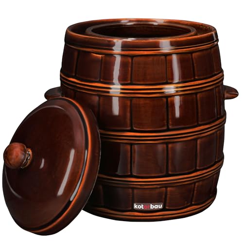KOTARBAU® Garnek do Kiszenia 16 L, Kamionkowy Garnek do Fermentacji