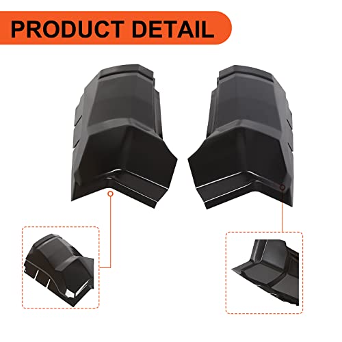 ECOTRIC Cab Corner Compatible with 2009-2018 Dodge Ram 1500 2500 3500 Truck Extended Cab Black Pair by ECOTRIC - Image 2
