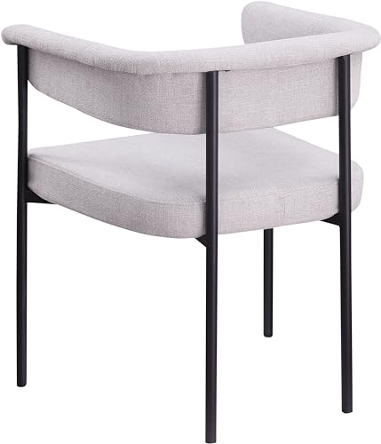 Meridian Furniture Malin Grey Linen Textured Fabric Dining Chair (Set of 2)