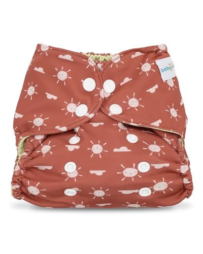 Babygoal Baby Cloth Cover for Prefolds,Flats or Fitted Diapersâ€“ Adjustable, Reusable, Waterproof Swim Diaper Cover for Infant and Toddlers 15-35lbs DCFN-NK117-B