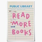 Vintage Preppy Public Library Canvas Wall Art Read...