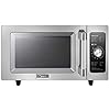 Midea Equipment 1025F0A Countertop Commercial Microwave Oven with Dial 1000W Stainless Steel9 CuFt