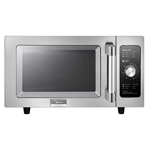Midea Equipment 1025F0A Countertop Commercial Microwave Oven with Dial, 1000W, Stainless Steel.9 CuFt