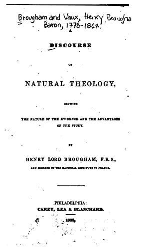 A discourse of natural theology 1517209382 Book Cover