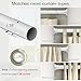 ALLZONE Tension Curtain Rods for Windows 66 to 120 Inch, White Curtain Rods No Drilling, Heavy Duty Extra Long Tension Rod for curtains, Outdoor Curtains Rod for Patio, Bedroom