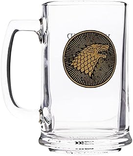 Pyramid International AFGP85055 Game Of Thrones (House Stark) Official Glass Stein, Paper, Multi-Colour, 21 x 21 x 1.3 cm