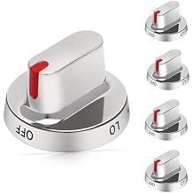 Upgraded 5pcs DG64-00472A / DG64-00347A Stove knobs Compatible with Samsung Gas Range Knobs DG64-00473A,DG64-00347B Stove knob, Replaces FX710bgs, NX58F5500SS, FX510BGS, FX510BGS, NX58F5300SS