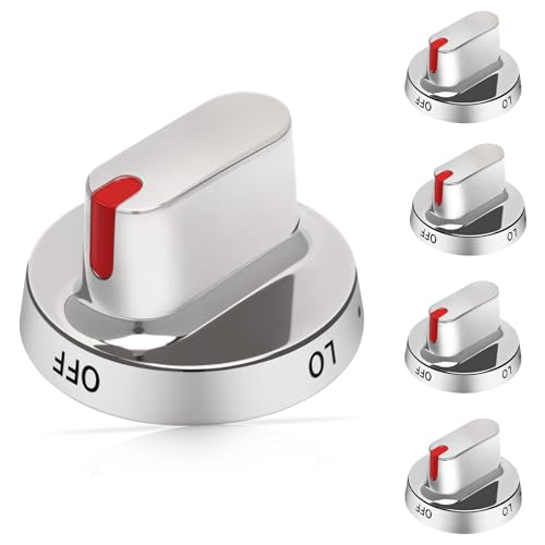 Upgraded 5pcs DG64-00472A / DG64-00347A Stove knobs Compatible with Samsung Gas Range Knobs DG64-00473A DG64-00347B Stove knob Replaces FX710bgs NX58F5500SS FX510BGS FX510BGS NX58F5300SS