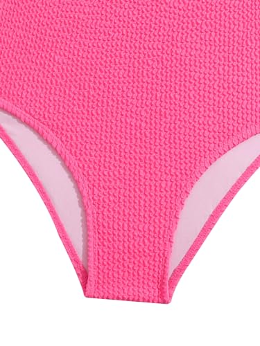 Image of WDIRARA Girl's Cut Out V Neck Ring One Piece Bikini Swimsuit Bathing Suit Swimwear