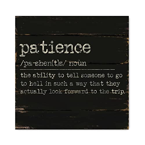 Panneau bois Patience déco murale 30cm pour salon - 2