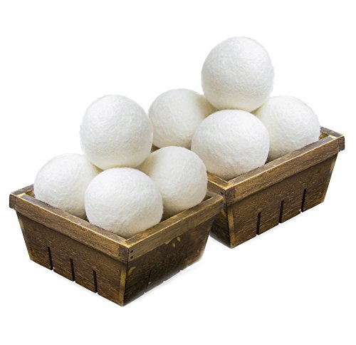 SnugPad Wool Dryer Balls Premium Natural Fabric Softener and 100% Organic, Chemical Free