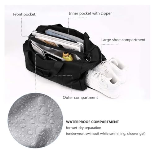 Custom Gym Bag - Durable & Stylish Personalized Duffle for Men & Women (Black)2