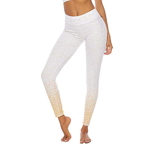 Boutique sale Gradient High Waist Sequins Fitness Sports Yoga Leggings Quick-Drying Nine Pants 2019 New Printed Pants Fitness High Waist Sports Leggings Slim Yoga Pants Female White