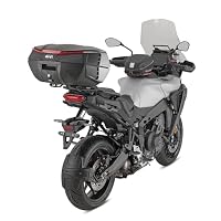 Givi Baule V49 Air Motorrad-Topcase, Schwarz, Wingflow-System mit 4 silbernen Flügeln (Schwarz Rot) – Ansicht 2