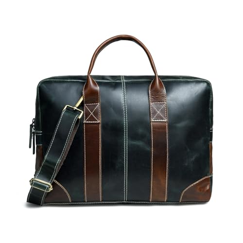 Bolso mensajero de cuero para laptop para hombre miniatura 4
