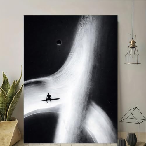 Toile surfer dans l'espace tableau rétro moderne pour transformer une pièce sans relief