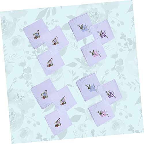 Abaodam 12 Pçs Lenços Para Mulheres Lenços Brancos Decoração Retrô Servilletas Para Bordar Guardanap