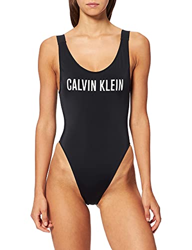 Calvin Klein Scoop Back One Piece-rp, Traje Mujer, Pvh Black 01, XS