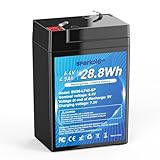 6V 4.5Ah LiFePO4 Battery, Intelligent BMS Rechargeable Lithium Iron Phosphate Battery for Ride On Toys/Deer Feeder/Emergency Lighting/Solar Systems//Electronic Scales, 2000 Times Deep Cycles