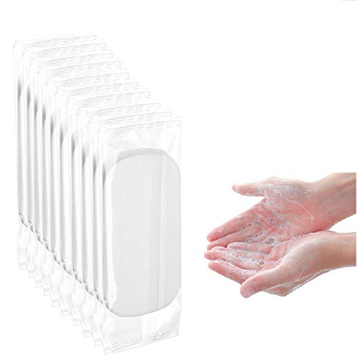 LOTSOF Portable hand Washing Soap Paper Sheets Natural Scent Soft Foaming Soap Sheets Washing Hand Bath Toiletry Soap for Outdoor Keep Hand Clean and Safe (02)