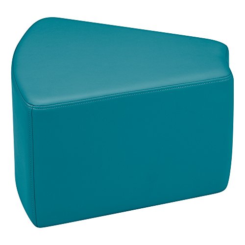 Image of Sprogs 12 inch H Structured Wedge Stool -Flexible Modular Collaborative Soft Seating for Office, Home, Lounge and School Classrooms with Durable Frame -Teal