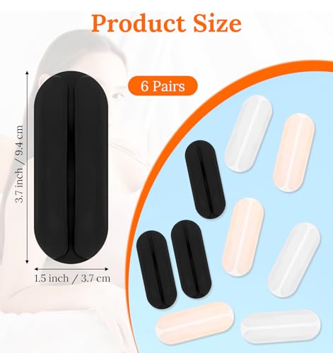 Heasy 6 Pairs Bra Shoulder Pads, Bra Strap Cushion, Elastic Non-slip Bra Shoulder Strap Cushion - Say Goodbye to Shoulder Dents, Soft Bra Strap Holders to Ease Shoulder Discomfort (3 Colors) - Thumbnail 7