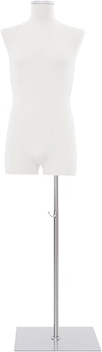 Maniquí masculino con forma de cuerpo de maniquí, 27.5 a 51 pulgadas de altura ajustable de media longitud, modelo de ropa para exhibición de