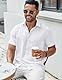 COOFANDY Herren Hemd Kurzarm Button Down Freizeithemd Sommer Hemden Regular Fit Business Hemden Basic Tops Weiß L