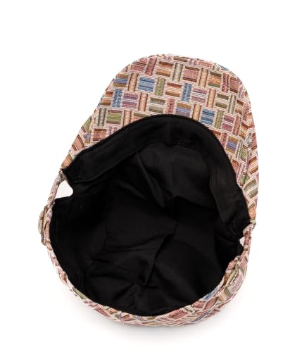 Image of Quanhaigou Unisex Denim Newsboy Hats Flat Ivy Gatsby Cabbie Driving Berets Hat Cotton Dad Cap for Men Women