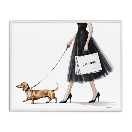 Poster Glam Dog Walk pour illuminer votre salon chic et moderne