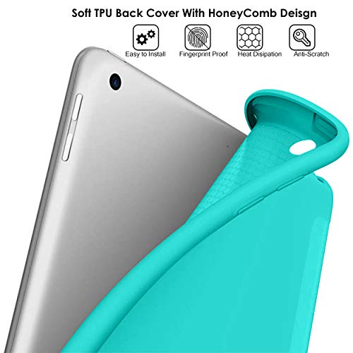 Durasafe Cases Ipad Air 2 2014 9.7 Inch [ Air 2Nd Gen ] A1567 A1566 Mglw2Ll/A Mgl12Ll/A Mh0W2Ll/A Mgkm2Ll/A Smart Trifold Lightweight Soft Silicone Tpu Back Case - Green #TOP6