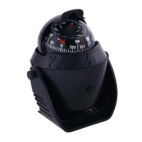 INOOMP Digital Boat Compass Jewel Pivot 12v Nautical Guide Ball Illuminated Marine Compass for Night Use