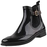 Pflegeleicht Gosch Shoes Sylt Damen Gummi-Stiefeletten Schwarz/Grau, Schuhgröße:EUR 37