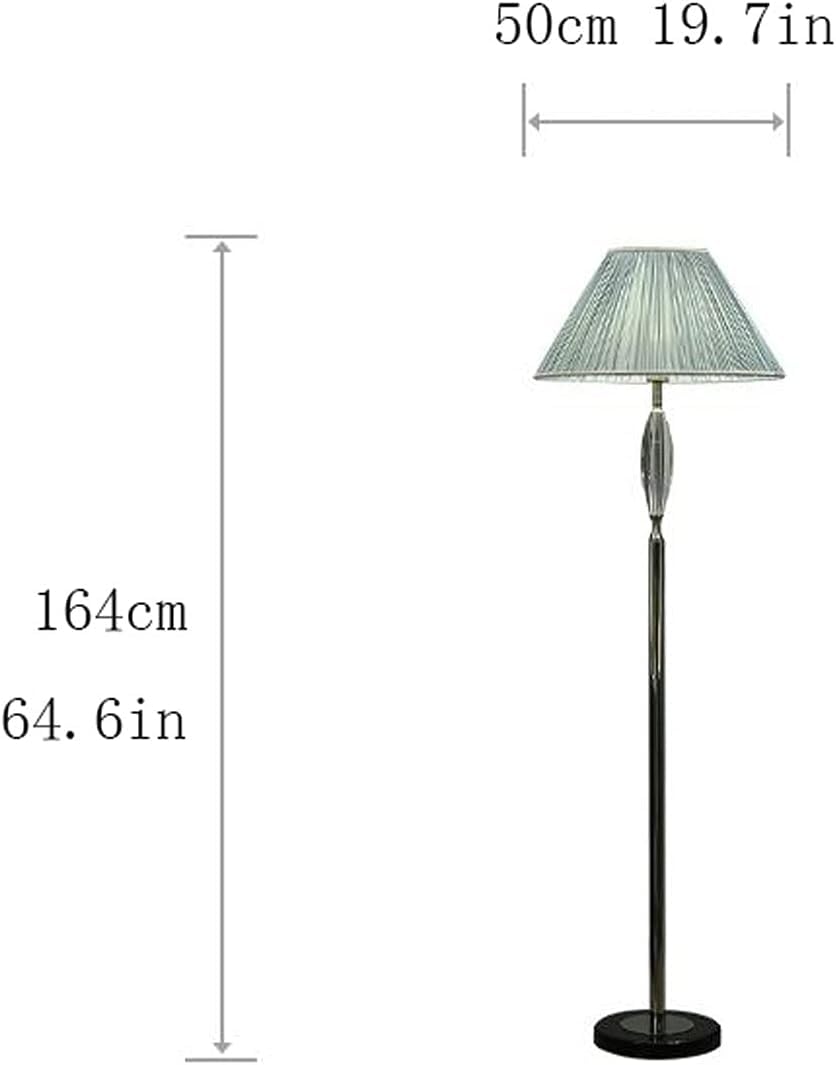 Lampa Stojąca Salon Nowoczesna Metalowa Kryształowa Lampa Podłogowa Wysoka Lampa Słupowa Z Abażurem Z Tkaniny Marmurowa Podstawa Stojąca Światło Do Salonu Sypialnia Lampa Podłogowa Sypialnia