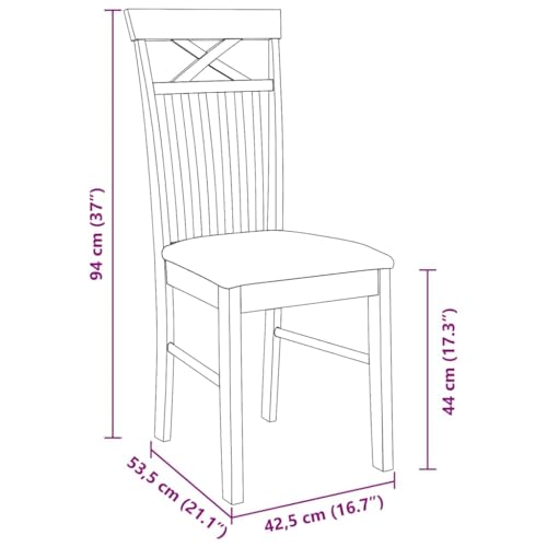 Vidaxl Sedie Da Pranzo Con Cuscini 2 Pz Bianco Legno Massello Di Hevea - 3