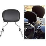 Detachable Sissy Bar with Backrest Pad Chrome for Harley Touring 09-Up 16 17 18(NEED DOCKING HARDWARE)
