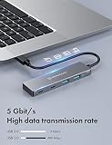 GRAUGEAR Hub USB 3.0 | 4 porty | 2 x USB-C | 2 x USB-A | aluminium | długość kabla 20 cm | adapter USB typu C | 5 Gbit/s | G-HUB2A2C-AC, 18042