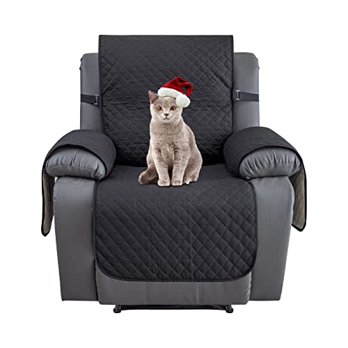 Xineage Water Resistant Recliner Cover, Nonslip Recliner Chair Covers For Reclining Chair With Pockets, Quilted Thick Recliner Slipcovers For Pets And Kids (Recliner Chair, Black) #TOP7