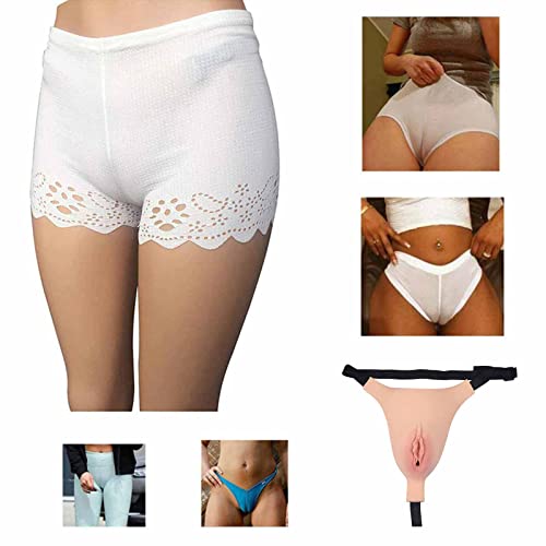 ZWSM Calcinha masculina de silicone escondida com dedos de camelo e controle transgênero para cospla