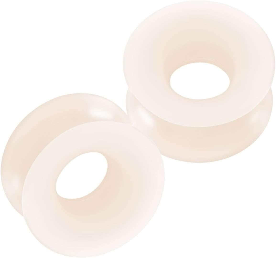 2PCS Silicone Skin Double Flared Saddle Stretcher Ear Tunnel Gauge Plug Earring Lobe Piercing Jewelry Pick Size