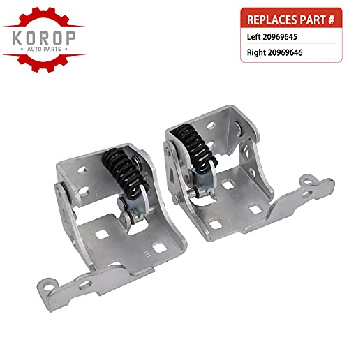 Front Lower Door Hinge (1 Pair) Fits For 2007-2014 Chevy Silverado Suburban Tahoe Avalanche Gmc Sierra Yukon Cadillac Escalade, Replaces# Left:20969645, Right:20969646 #TOP2