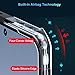 Ltezixal Case Compatible with Honor Magic 6 Pro, [Droproof] [Sweat-Proof] [Fingerprint-Proof] Shockproof Protective Phone Case Fits Honor Magic 6 Pro, Clear Black