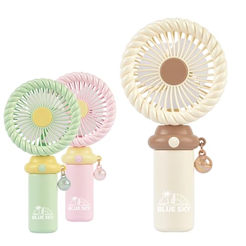 BLUE SKY 042896 – Ventilador – Accesorio de viaje – Color aleatorio – Plástico – 18 cm – Recargable – Compacto – 3 velocidades – USB-C – 14 años