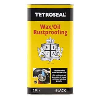 Tetroseal Wax/Oil Rustproof, Black, 5L – Heavy-Duty Oils, Waxes & Corrosion Inhibitors, Kills Rust, Silicone-Free, Ideal for Underbody & Internal Protection